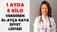 Bir Ayda 8 Kilo Verdiren Ayça Kaya Diyeti